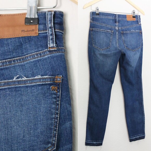 Madewell 10" High-Rise Skinny Jeans Drop-Hem Edition Women's 26 Button Fly $135 - Picture 13 of 16